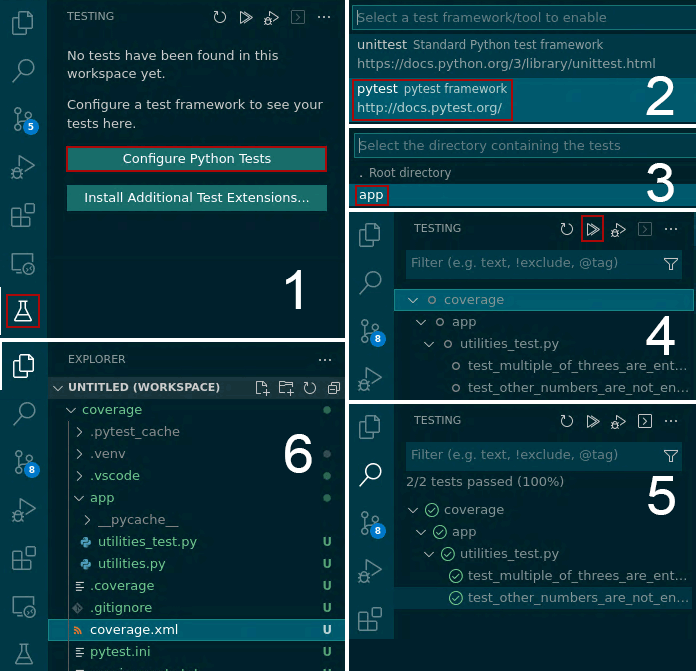 Configuring testing